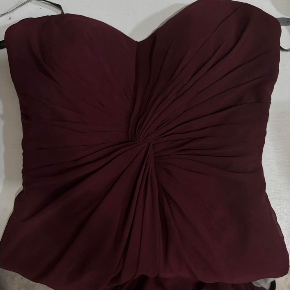 Bill Levkoff Strapless Eggplant Color Dress